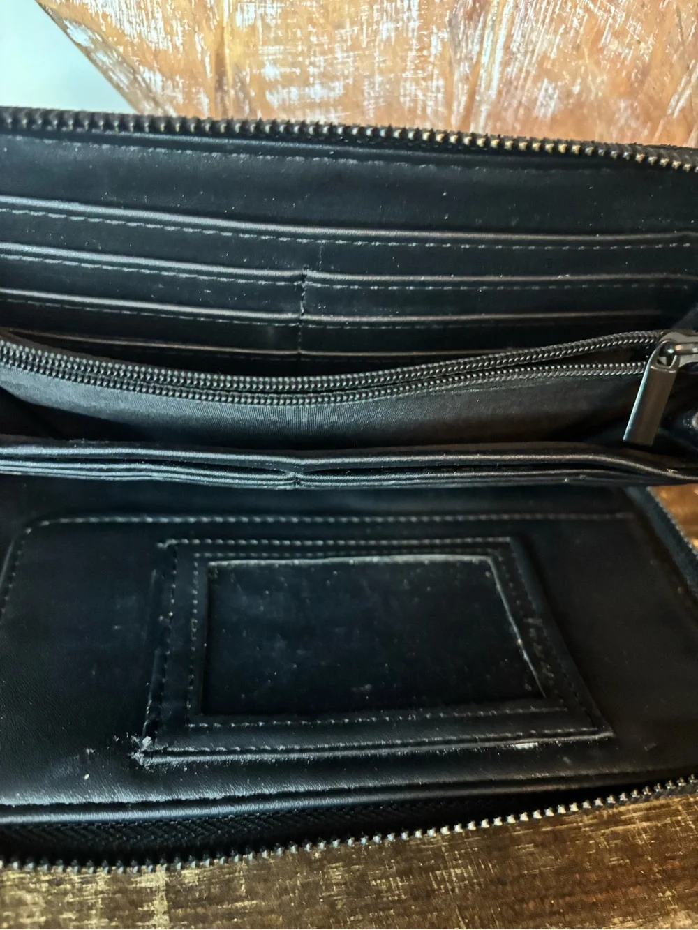 Betsey Johnson Black Zip-Around Wallet